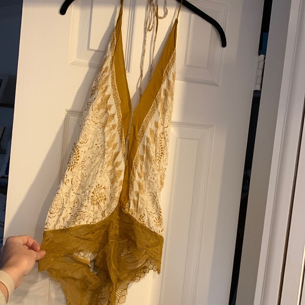 New with tags mustard yellow bandana scarf top
